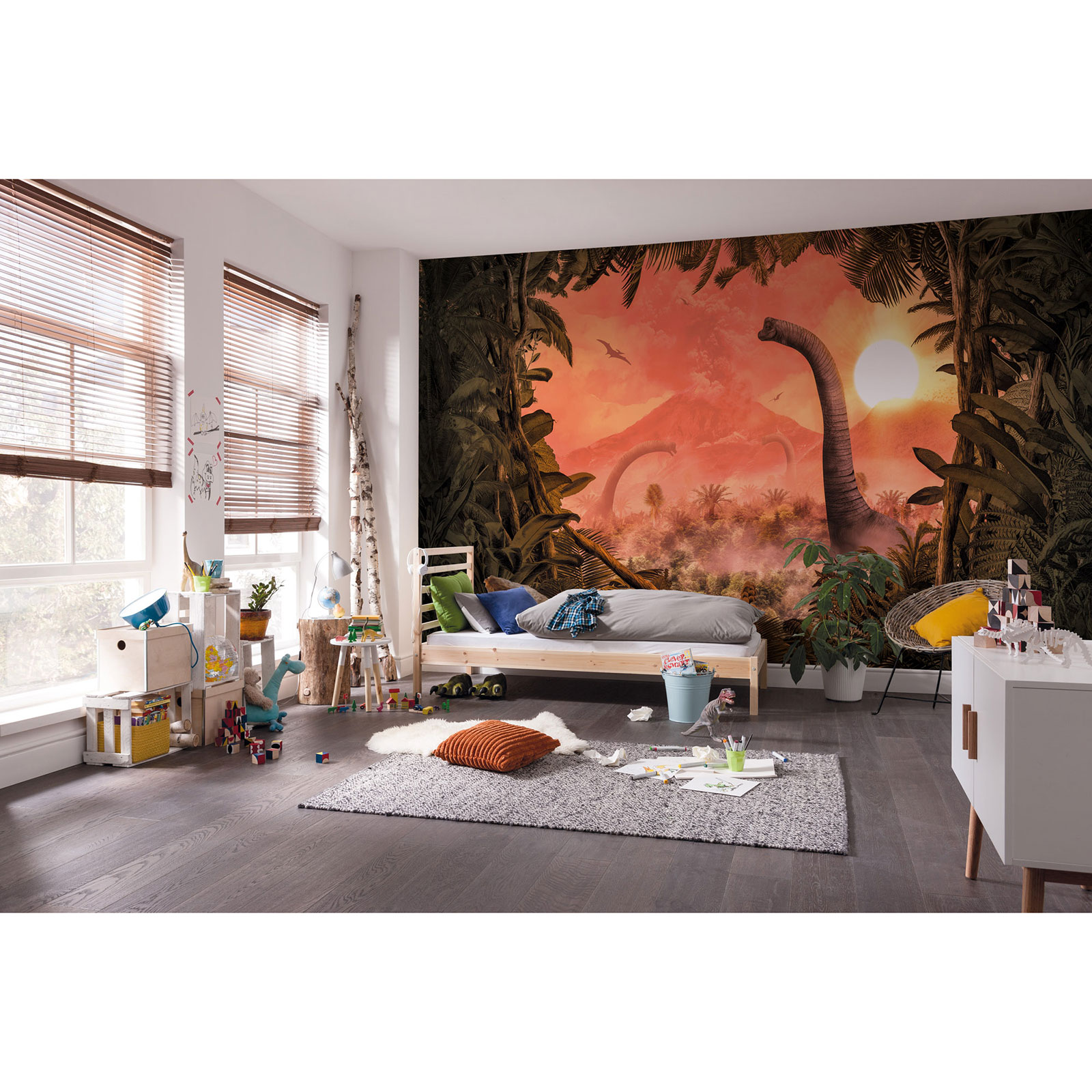 Vlies-Fototapete BRACHIOSAURUS PANORAMA - 500x280 cm