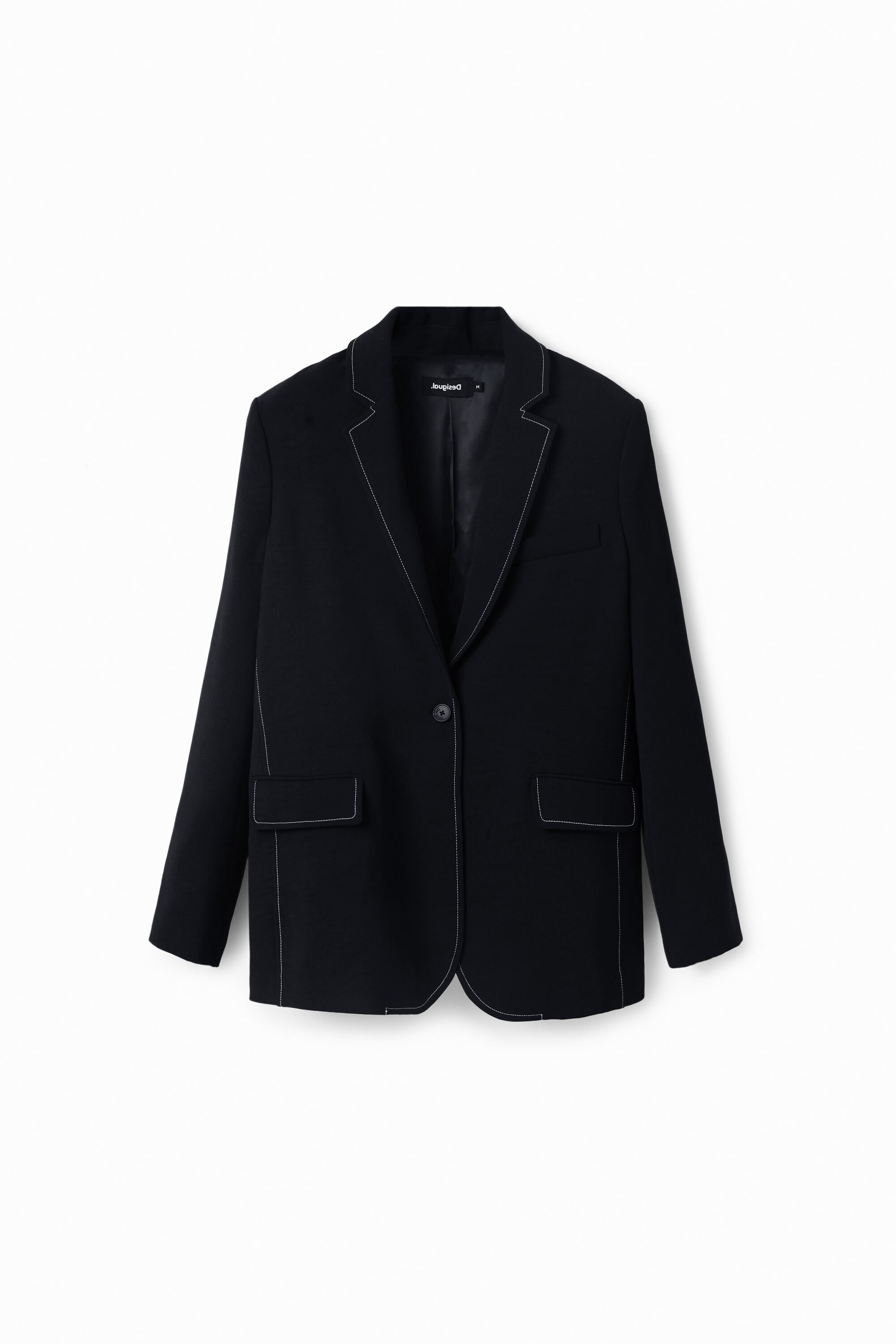 Long blazer surpiqûres
