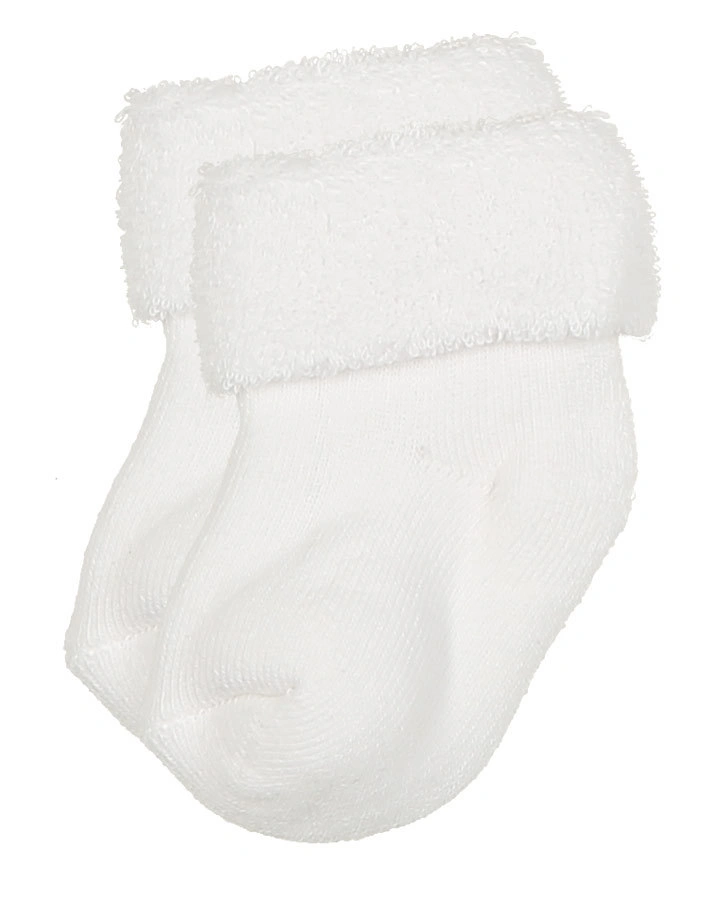 Erstlings-Socken SOFT FROTTEE 6r-Pack in hellgrau/weiß