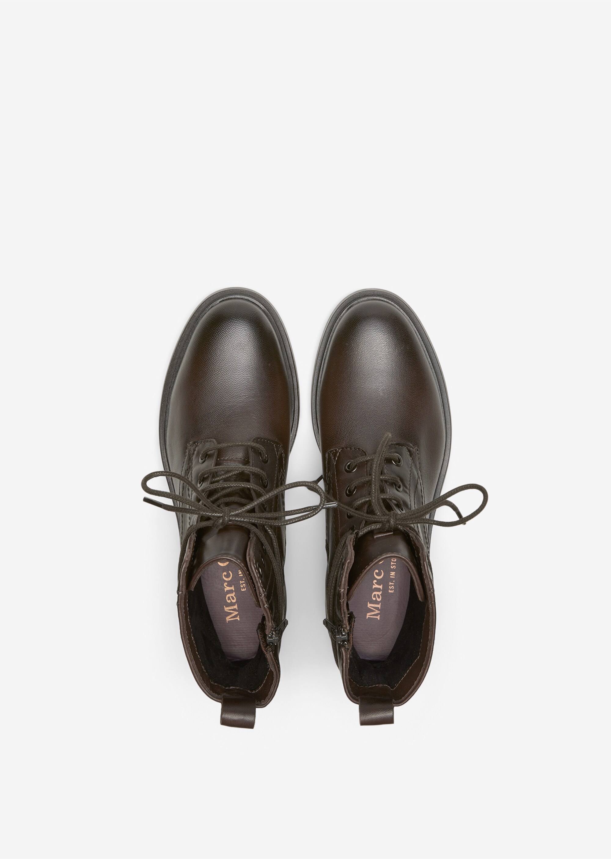 Schnürstiefel mit praktischem Innenzipper