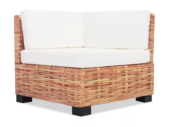 NETTLIFE Ensemble de canapés 27 pcs Rotin naturel