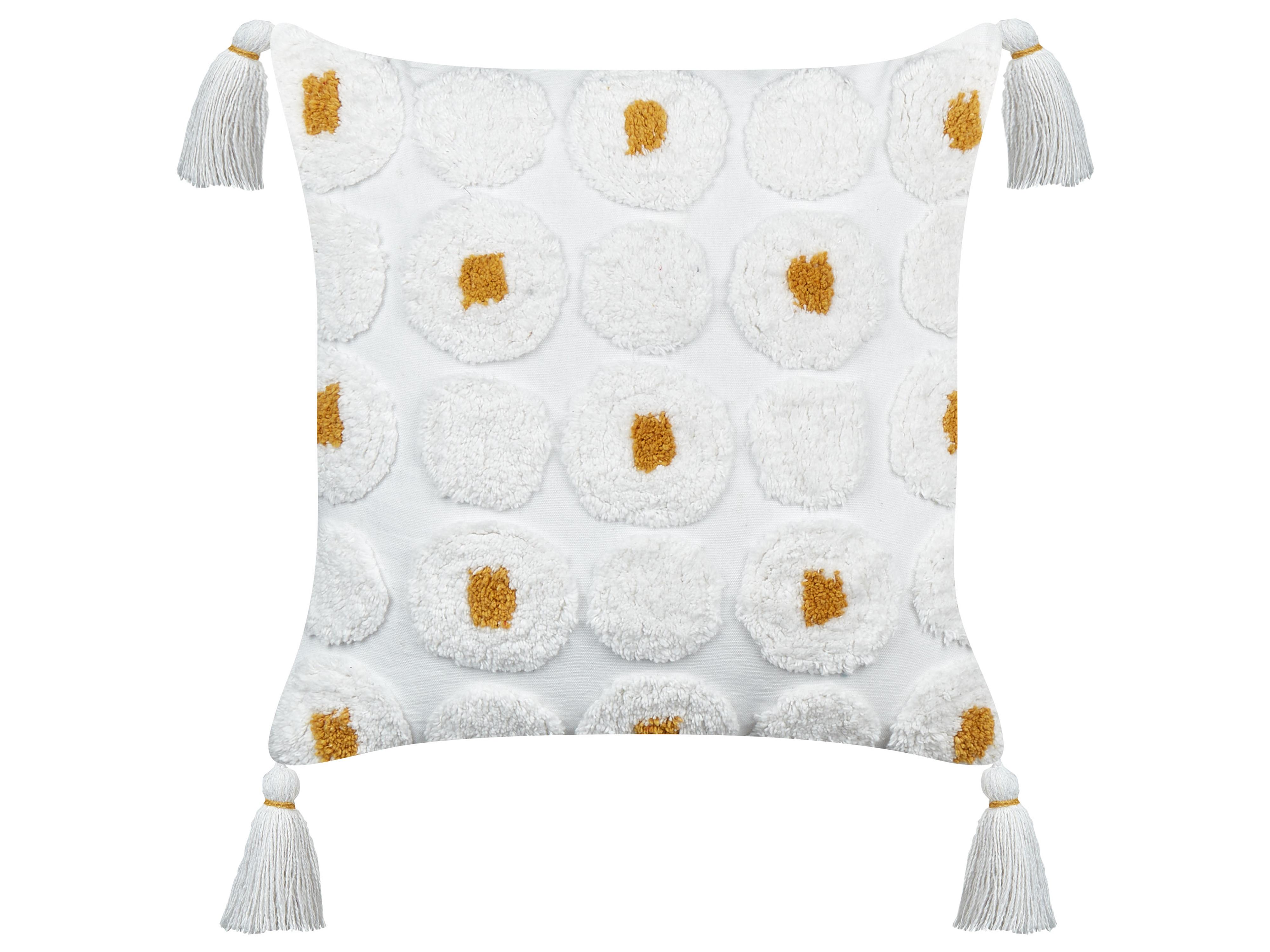 Set van 2 sierkussens AZALIA Katoen 45 x 45 cm Wit bloempatroon
