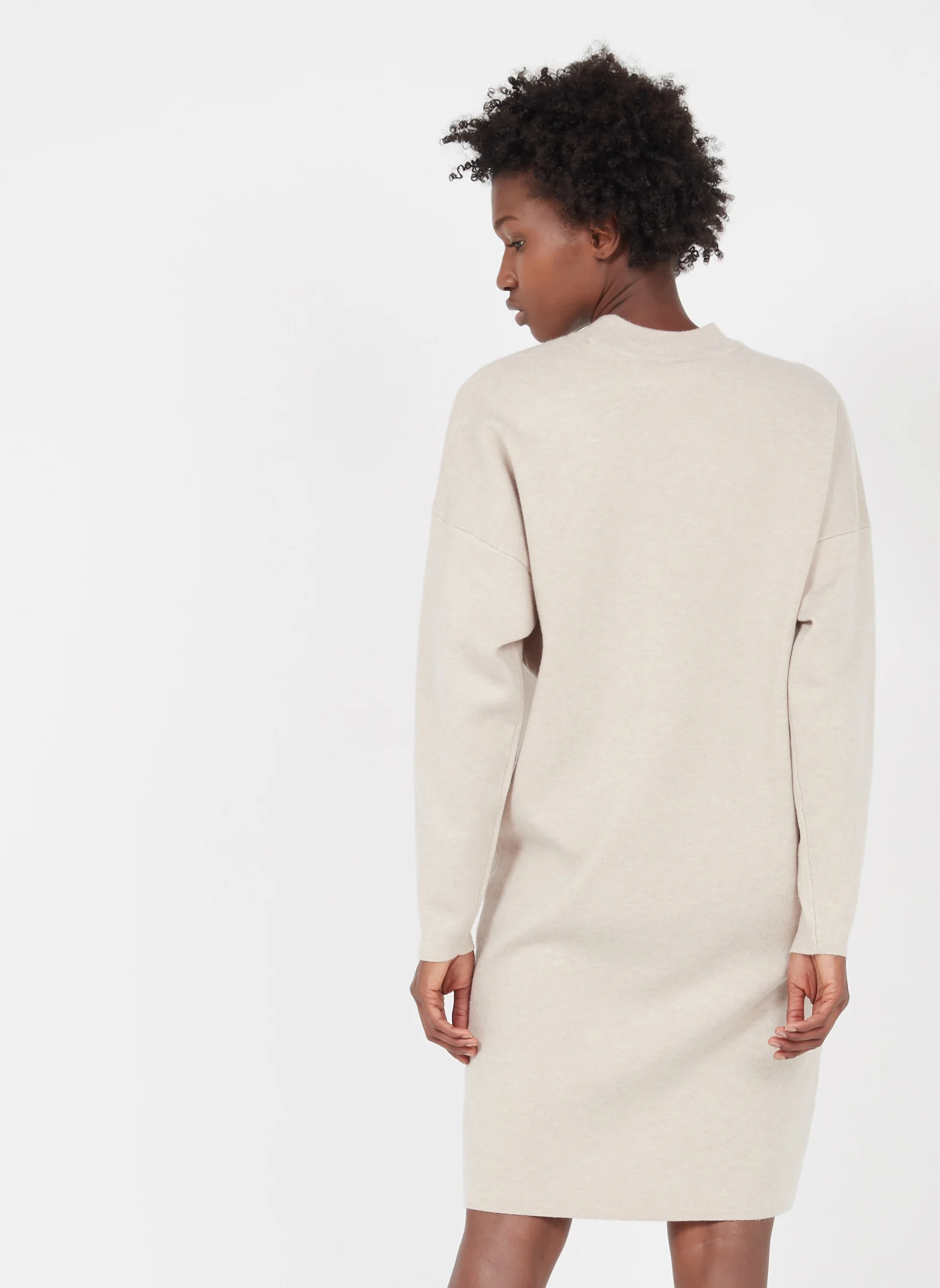 Robe pull courte | Beige