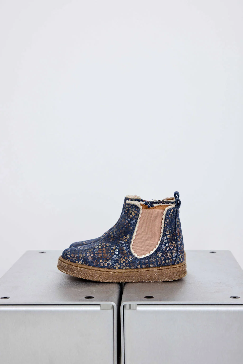 Bisgaard Siggileren enkelboots blauw/roze