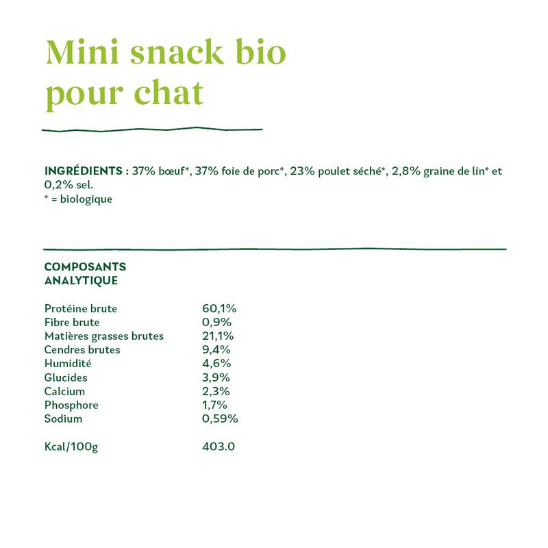 Yarrah Bio Mini Snack pour chat