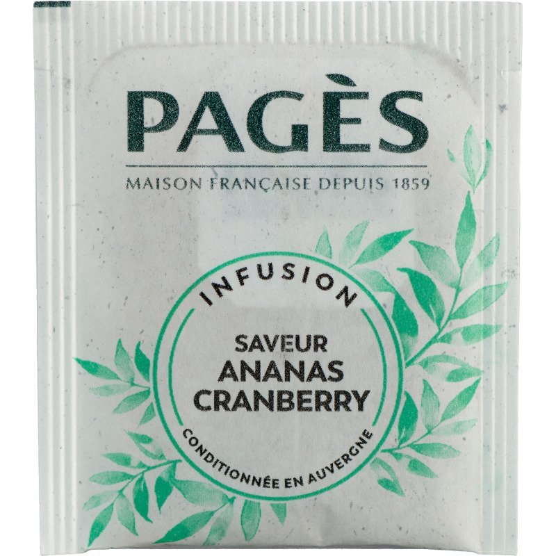 Infusion ananas cranberry Pagès – Boîte de 20 sachets