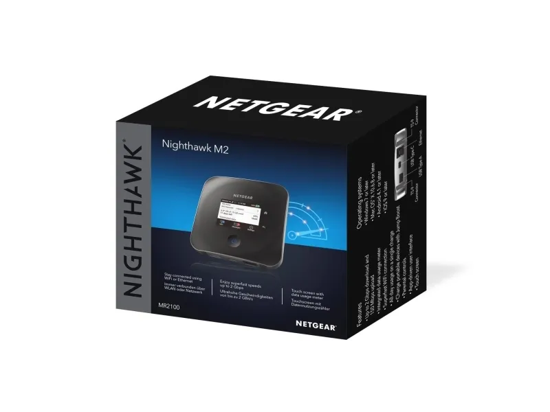 NETGEAR Nighthawk M2 Mobile Router - Mobilt hotspot - 4G LTE Advanced - 1 Gbps - 1GbE, Wi-Fi 5