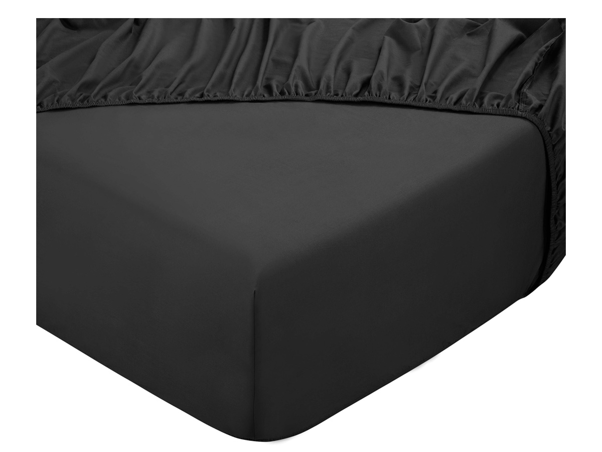 DoubleDry Home 180 x 200 cm hoeslaken - zwart