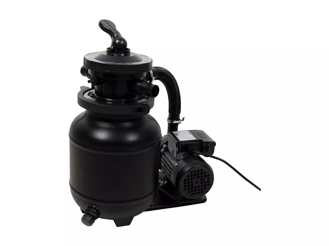 Piscine acier ronde aspect bois 