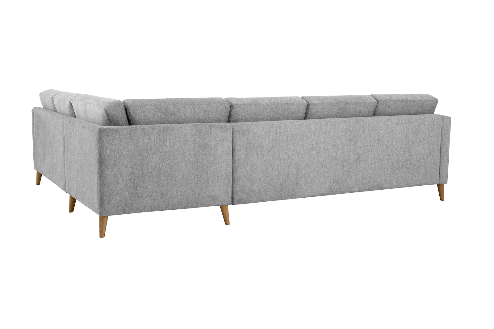 Eden hjørnesofa 32 hjørne i tekstil Brego 3 Grey med ben i eik natur (15137).