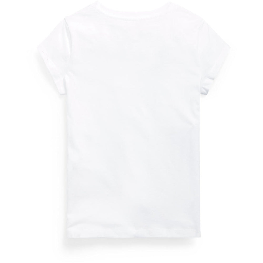 Køb Polo Ralph Lauren White W/ Hint Of Pink Girl T-Shirt