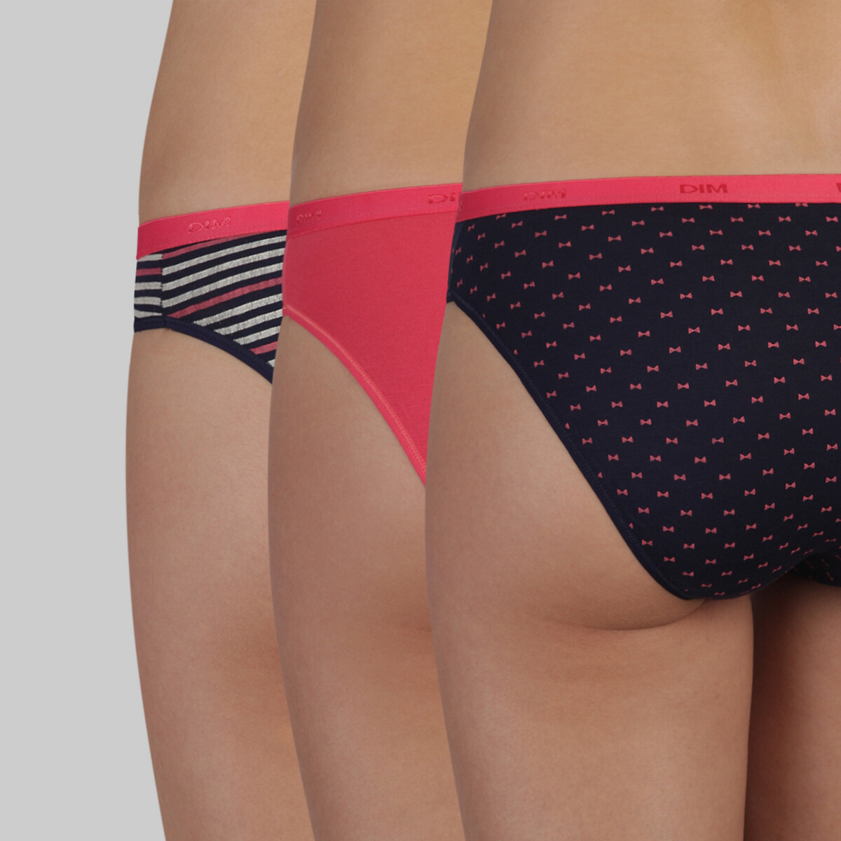DIM<br>Set van 3 slips les pockets stretch katoen