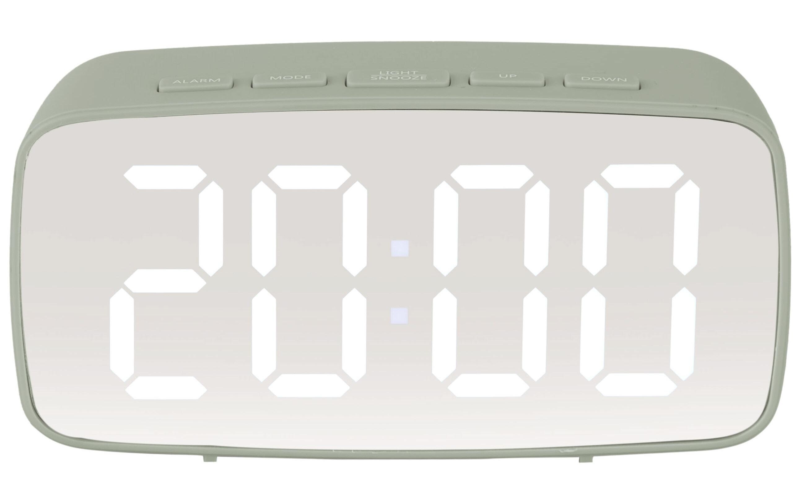 Digitalwecker Mirror oval GrünLED Wecker