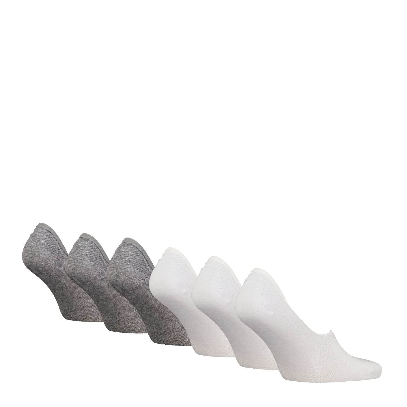 PUMA Sneaker Sokken Footie 6-Pack Wit Grijs