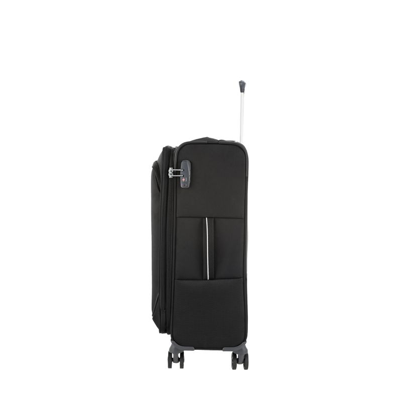 Valise souple extensible PopSoda 66 cm Noir