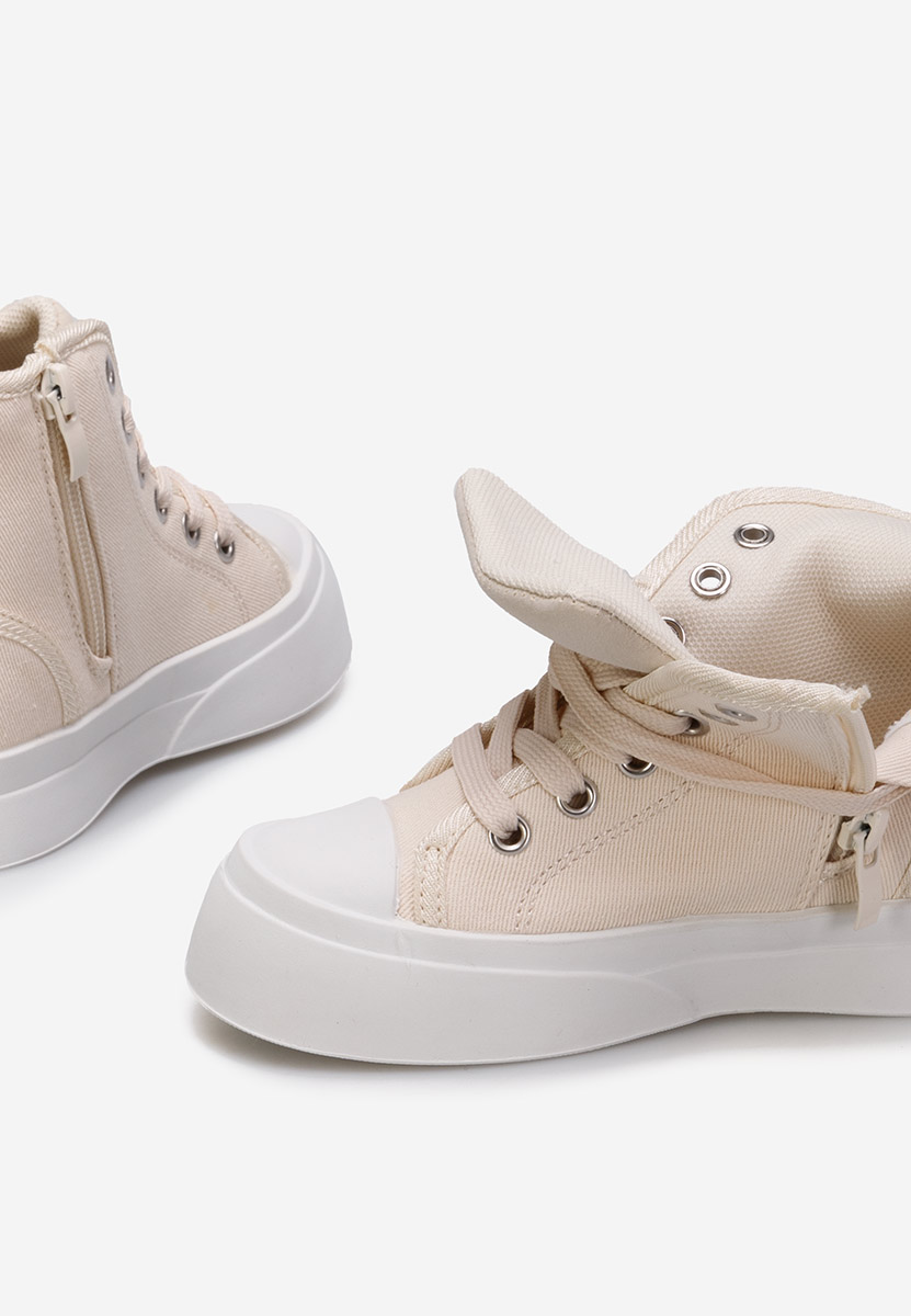 Baskets pour enfants beige Lion B