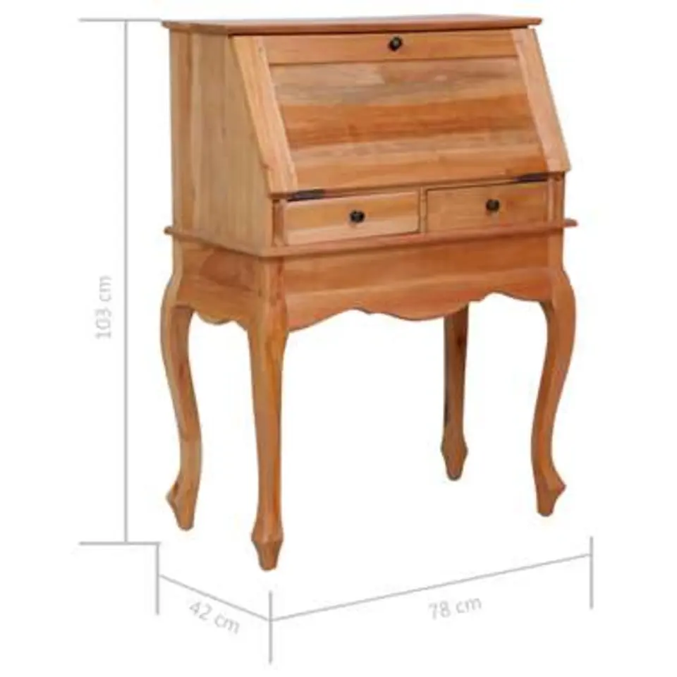 vidaXL - Secretaire - Bruin - Hout