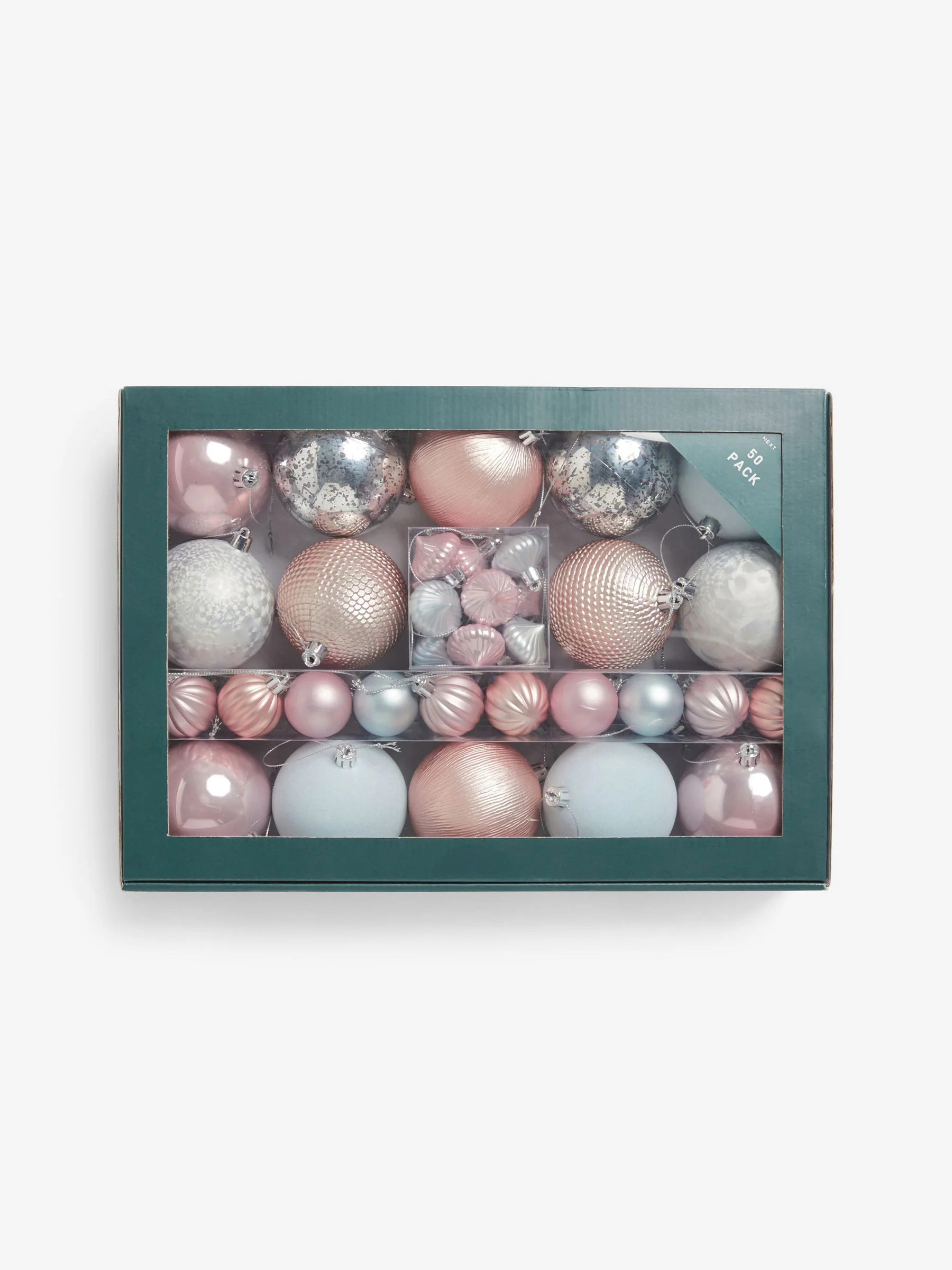 Set van 50 onbreekbare kerstballen