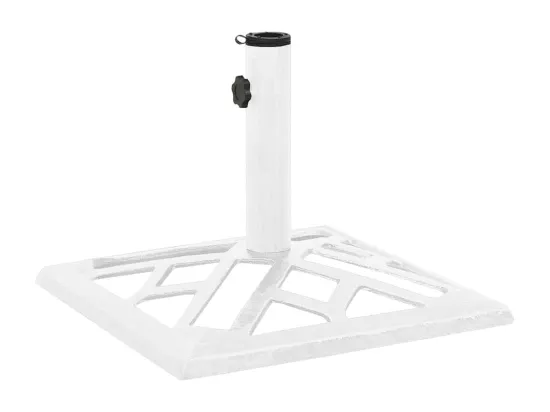 Socle de parasol Blanc 44x44x31 cm Fonte
