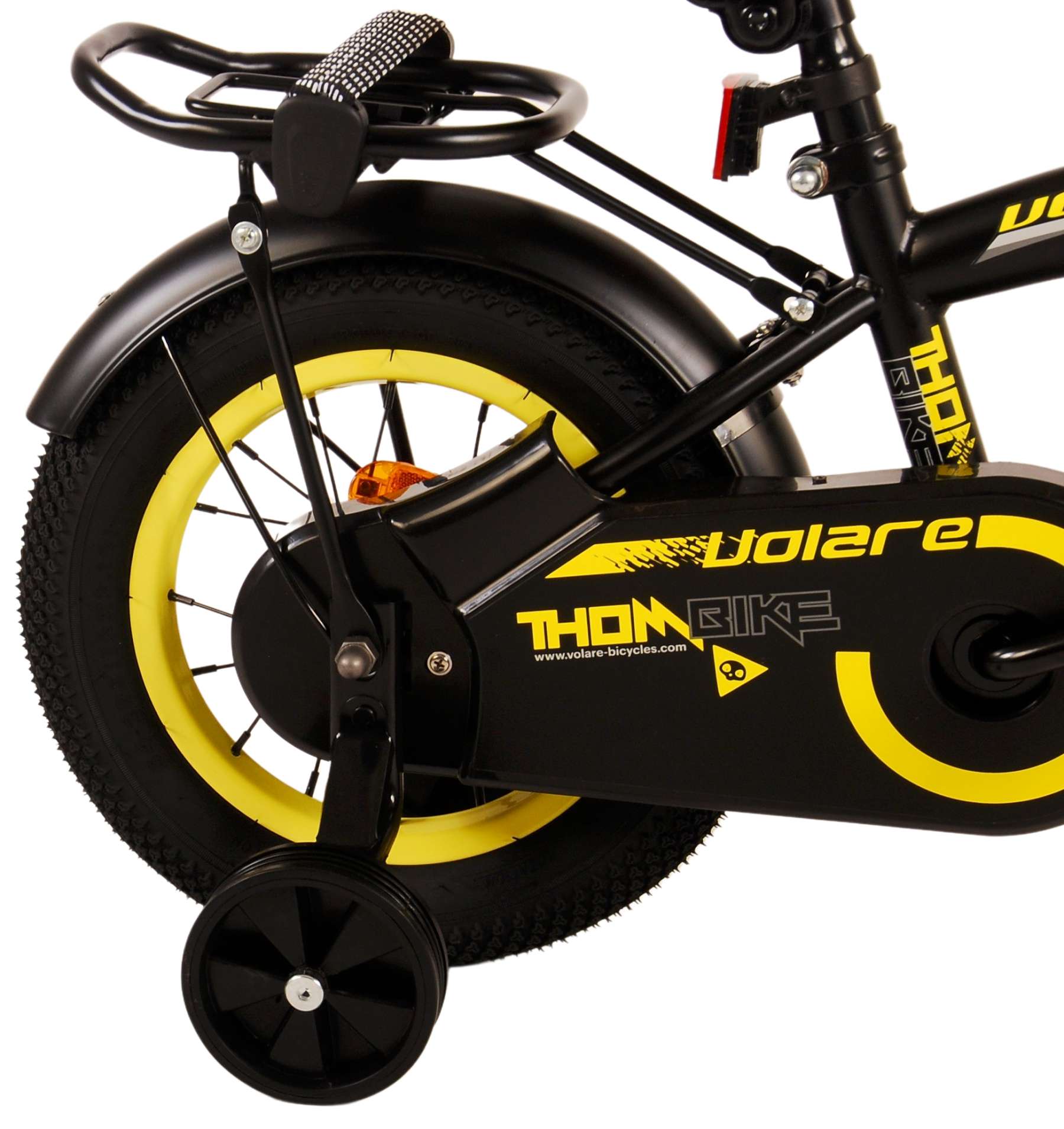 Kinderfahrrad Thombike für Jungen 12 Zoll Kinderrad in Schwarz Gelb
