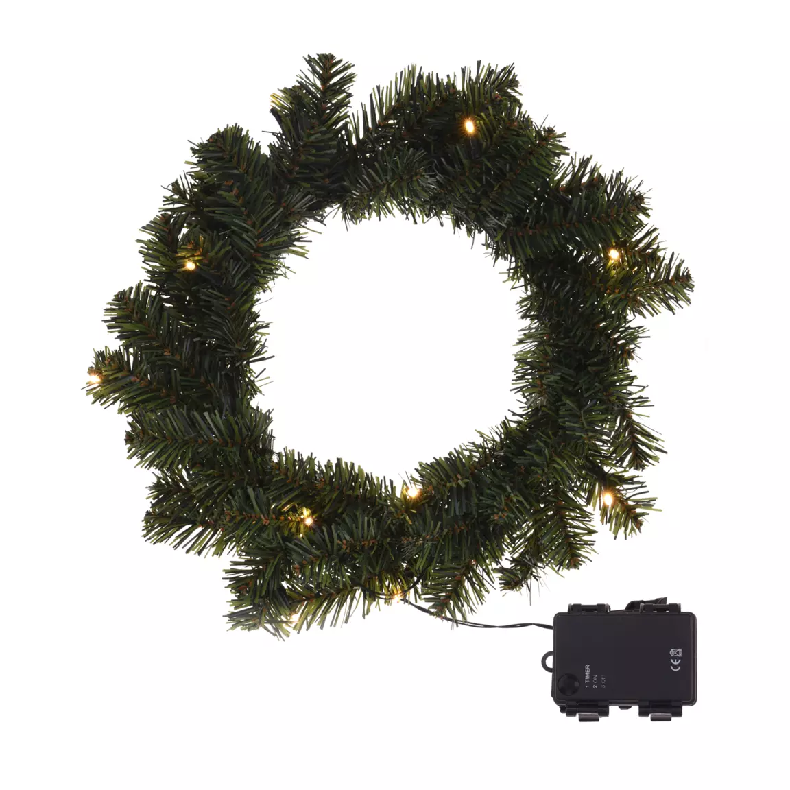 Couronne de Noël lumineuse (D35 cm) Glory Blanc chaud