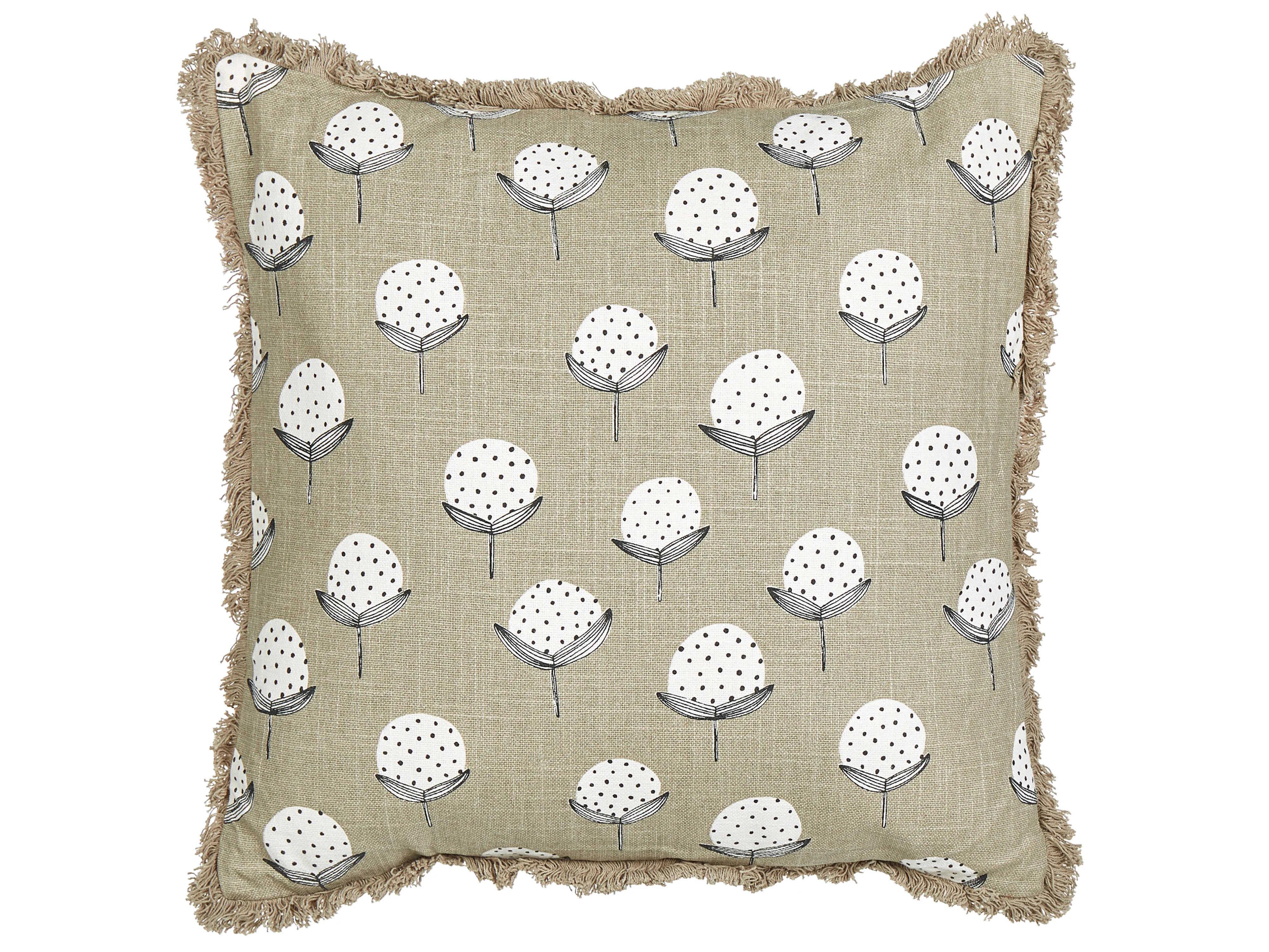 Set van 2 sierkussens PSILOTALES Katoen 45 x 45 cm Beige bloempatroon