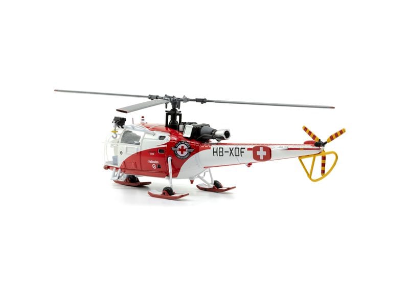 ACE Alouette III Rega HB-XDF 1:72 Detailgetreuer Helikopter aus Metall