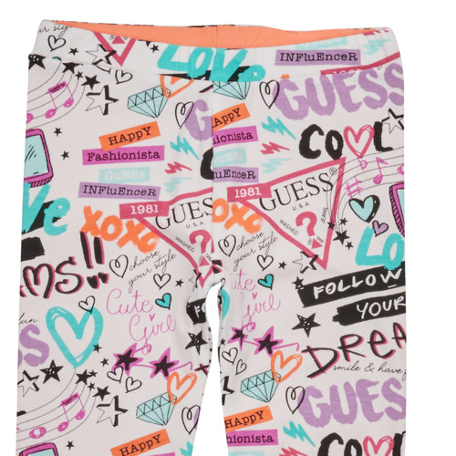 Guess - COTTON STRETCH REVERSIBLE - Orange / Blanc