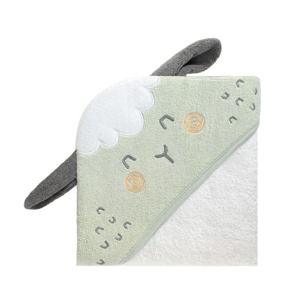 Kikkaboo Toalha com Capuz Sleepy Sheep 90/90 cm