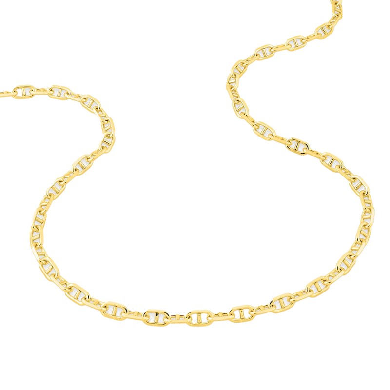 Bracelet Mixte 18 cm - Forçat Marine - Or 18 Carats - Largeur 3 mm