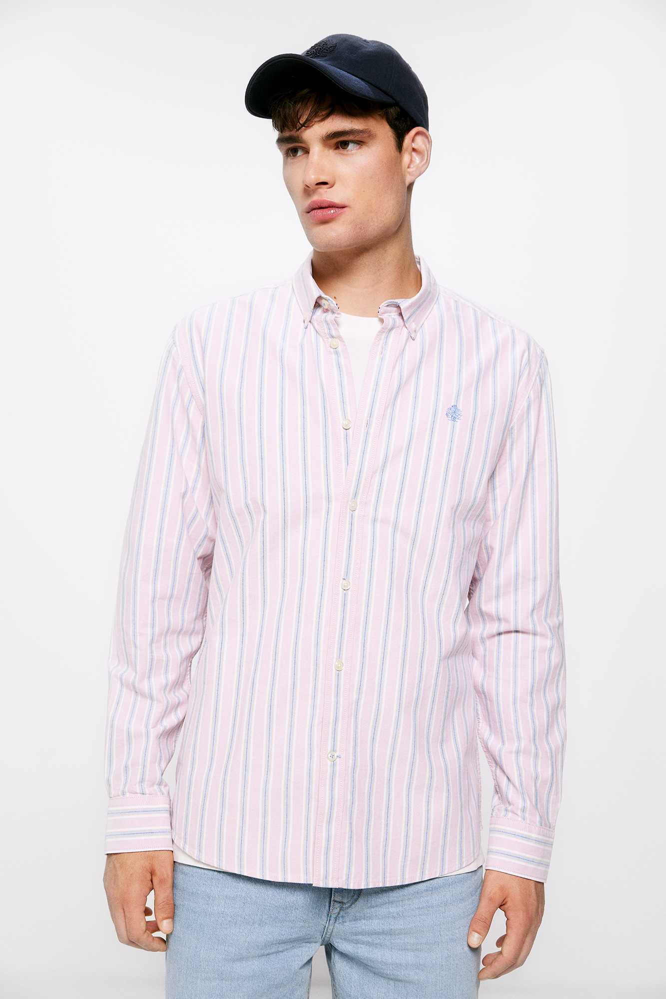 camisa polo oxford listrada