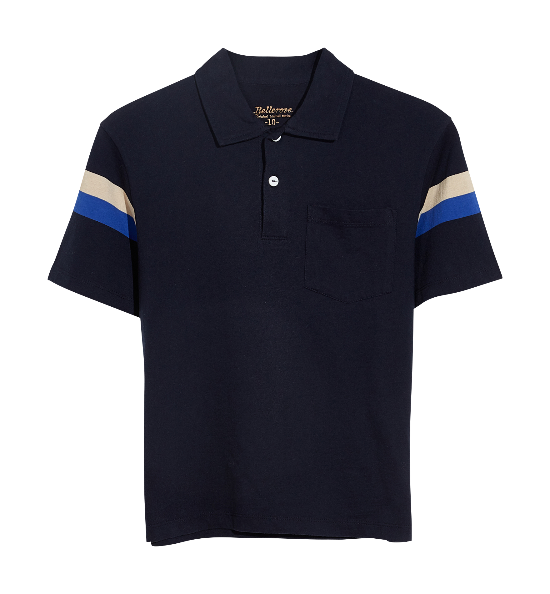 KOMIU - Polo droit en coton | Bleu