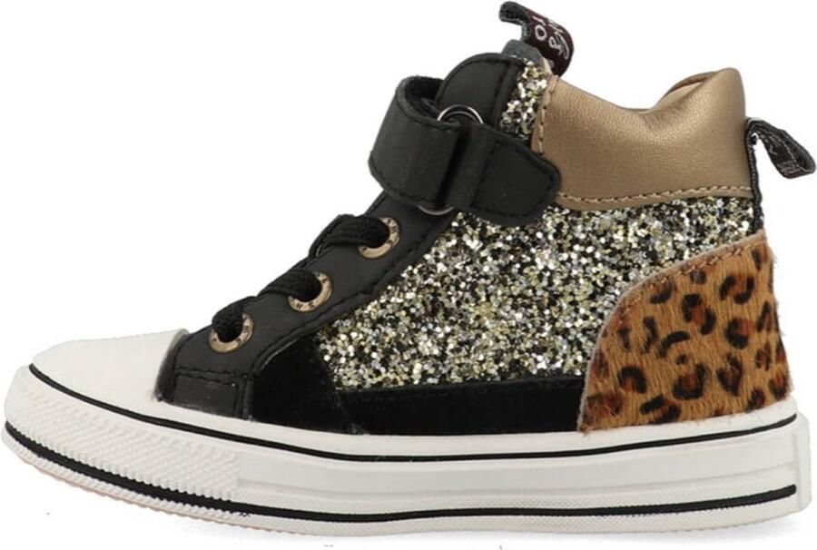 Shoesme Sneakers | | Black Gold | Leer