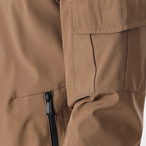 Veste Zippée Capuche Marron