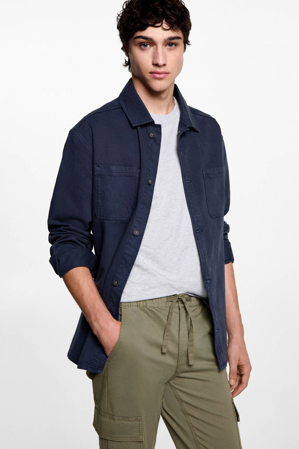 MANGO TEEN cargo broek groen