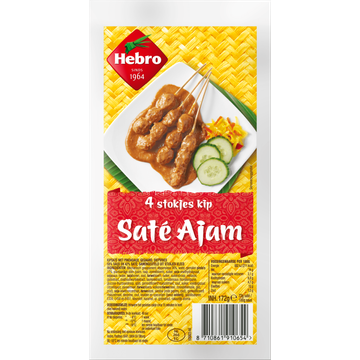 Hebro Kipsaté Ajam 4 stokjes 172 g