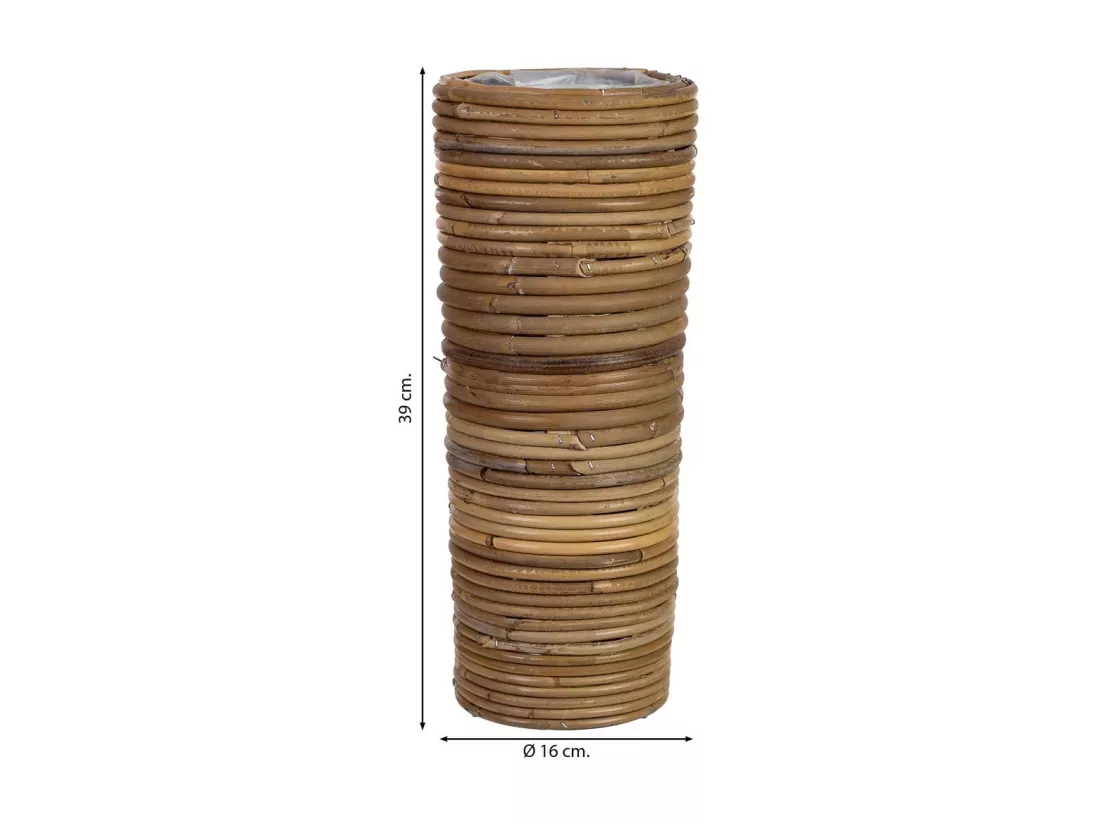 Vase en bambou 16x16x39h cm