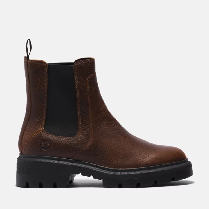 Bota Chelsea Cortina Valley Feminina em Marrom Escuro