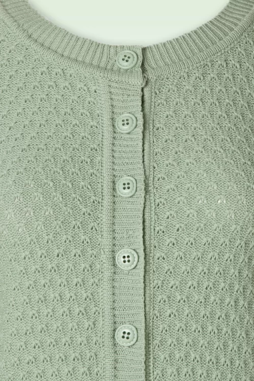 Mak Sweater Jennie vest in Duck Egg groen