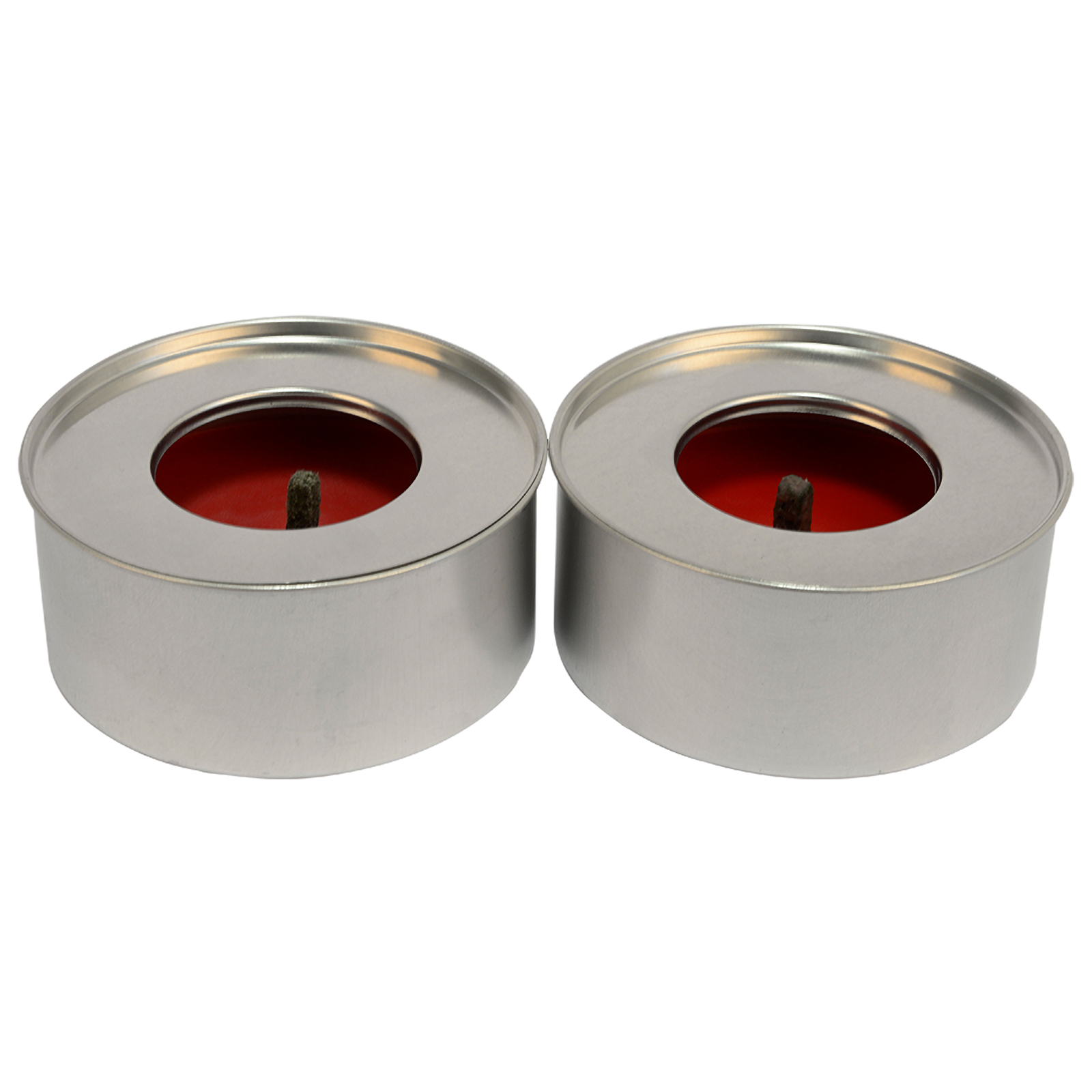 2er-Set Marschall mit Deckel - rot-silber