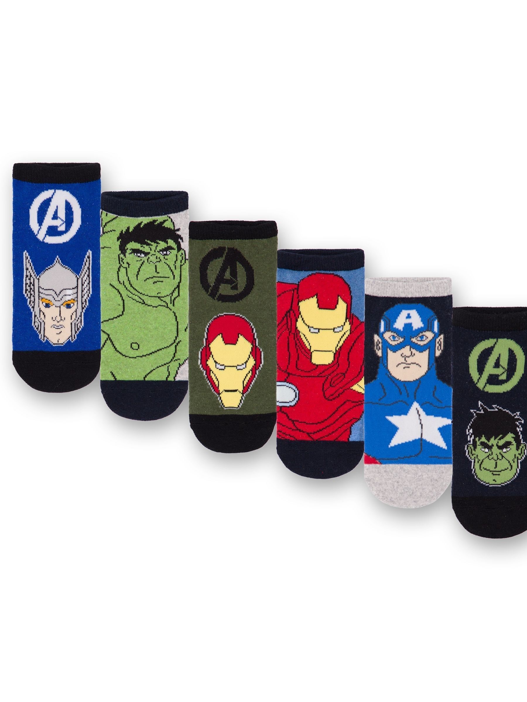 Zwart Marvel® - Vanilla Underground set van 6 paar Character jongenssokken