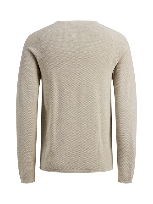 Jack & Jones Rundhalspullover »JJEHILL Einfarbiger Pullover mit angenehmem Tragegefühl«, unifarben, modisch, schmal, Baumwolle, Rundhals