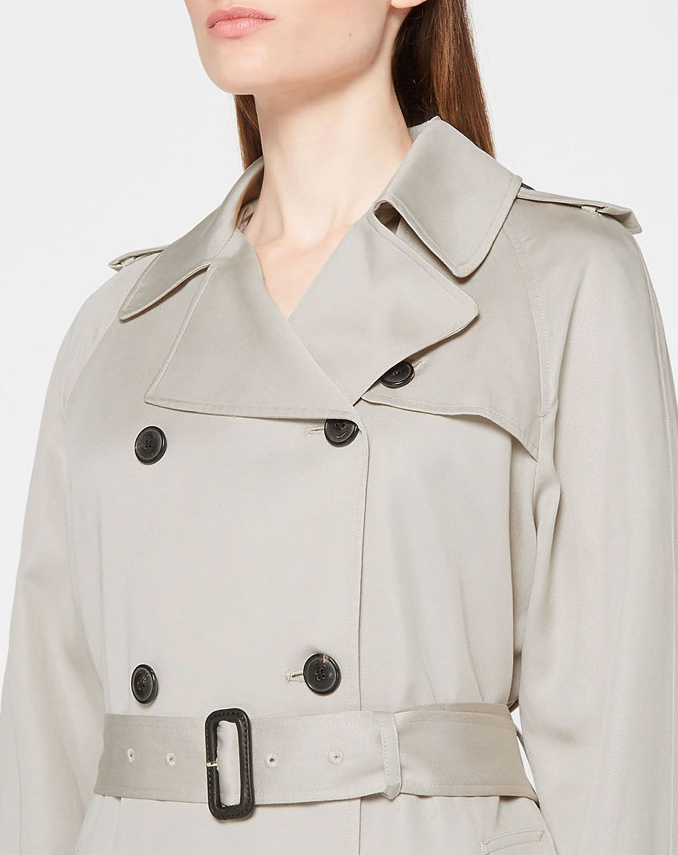 Tommy Hilfiger Trench long fluide beige grisé