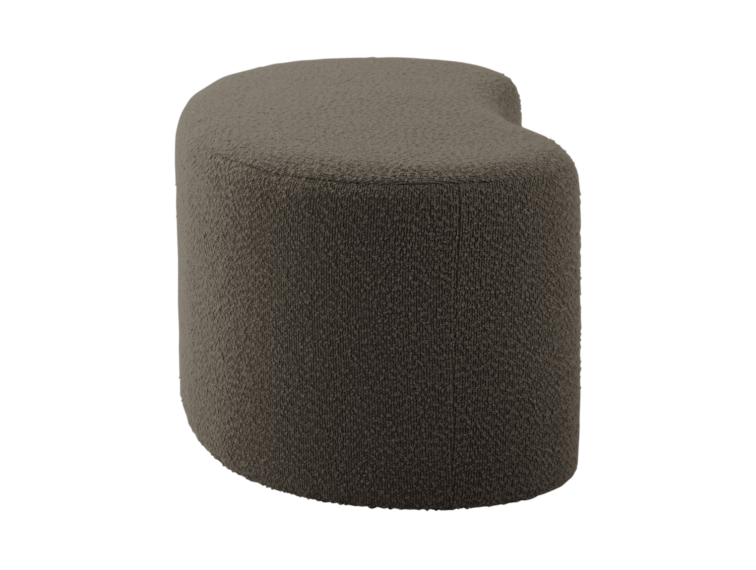 Pouf Ada wave bouclé taupe green