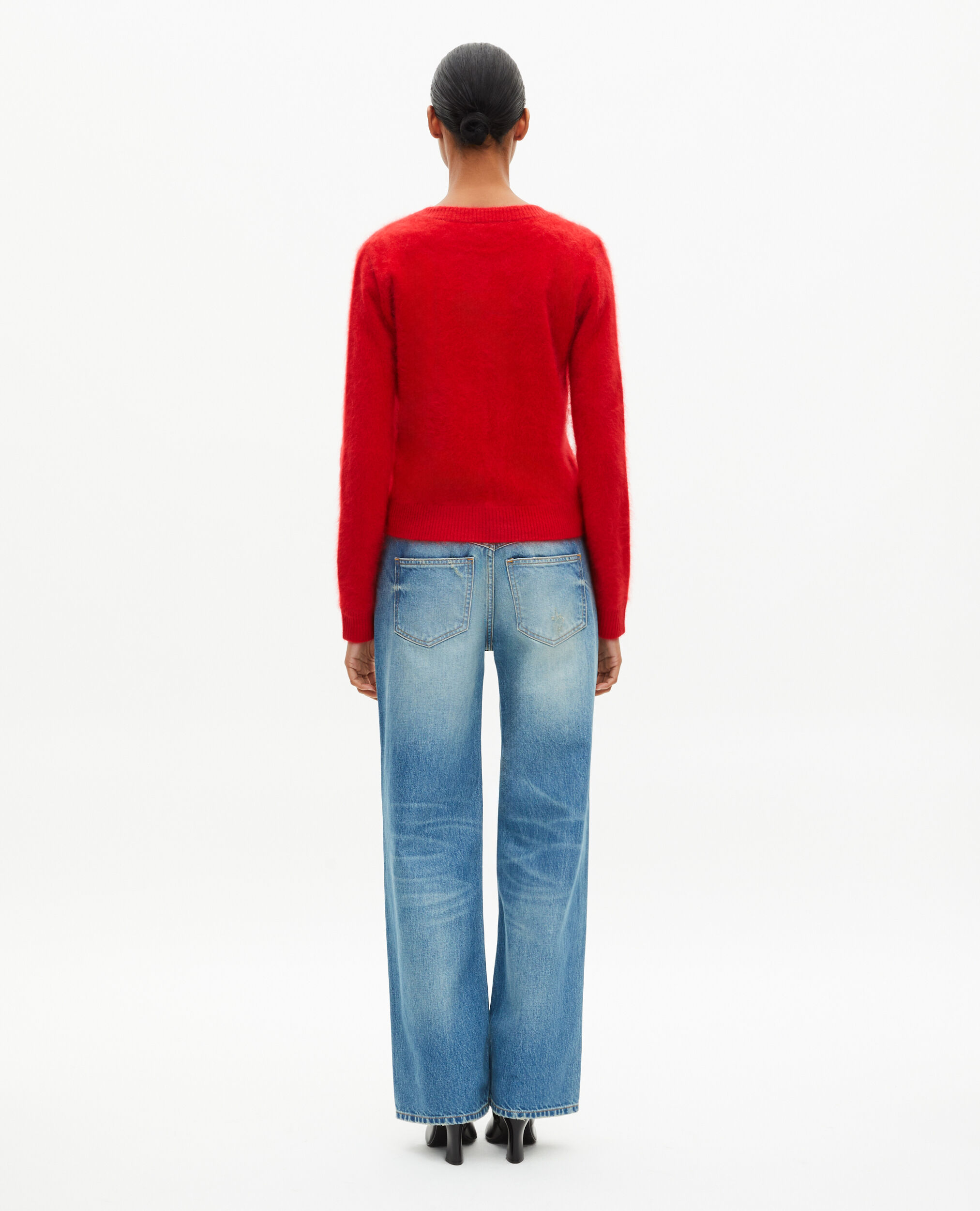 Cardigan en cachemire rouge