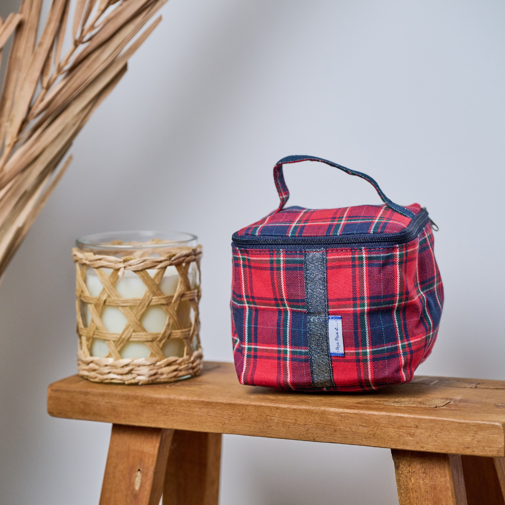Petit Vanity Tartan Rouge