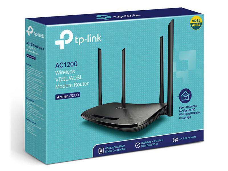 TP-Link VDSL-Router Archer VR300 AC1200-Dualband-Gigabit-WLAN- VDSL/ADSL-Modemrouter (Annex A)