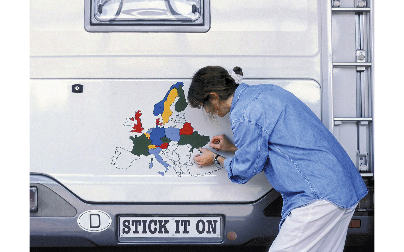 Europa Aufkleber Set für Wohnwagen / Reisemobil 60 x 50 cm bunt