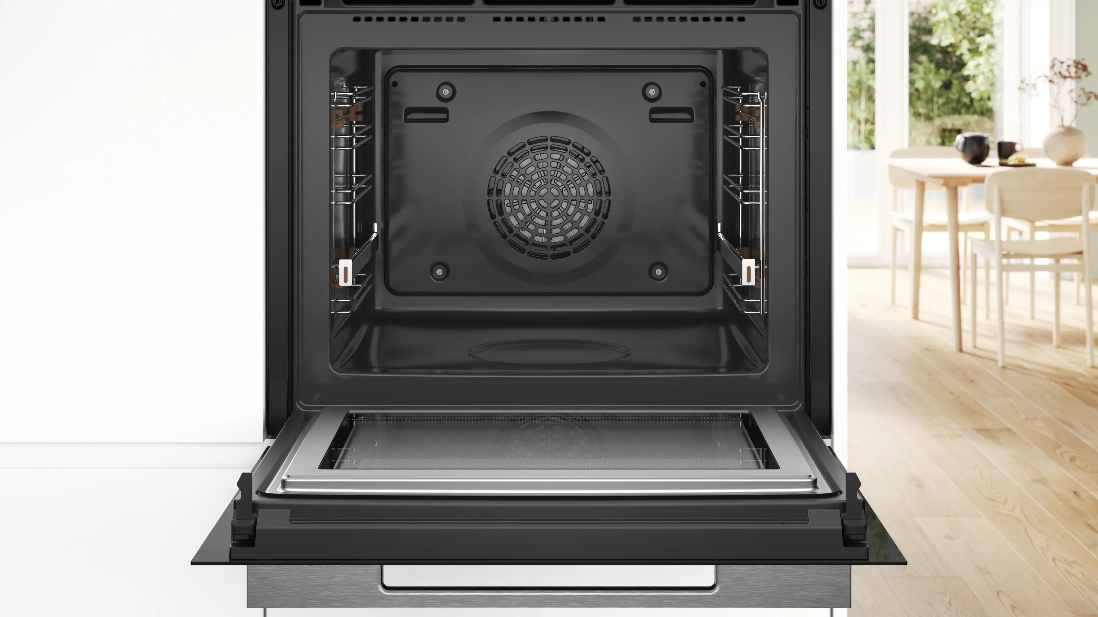 Serie 8 Bakoven met magnetron 60 x 60 cm Zwart
