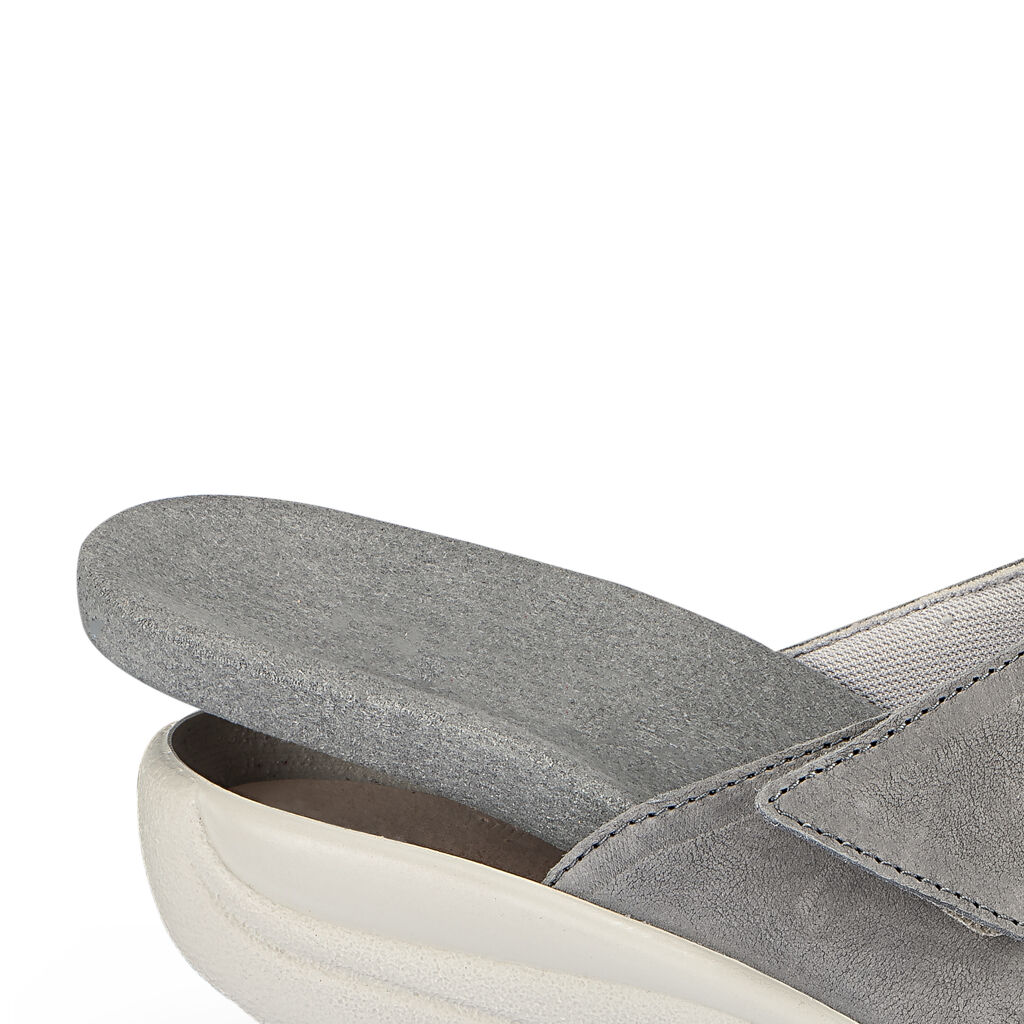DAMEN - Pantolette HELENE grau